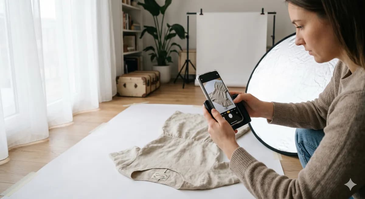 Hogyan fotózd be a használtruhákat otthon? – Telefon, háttér, megvilágítás útmutató 2026-ban