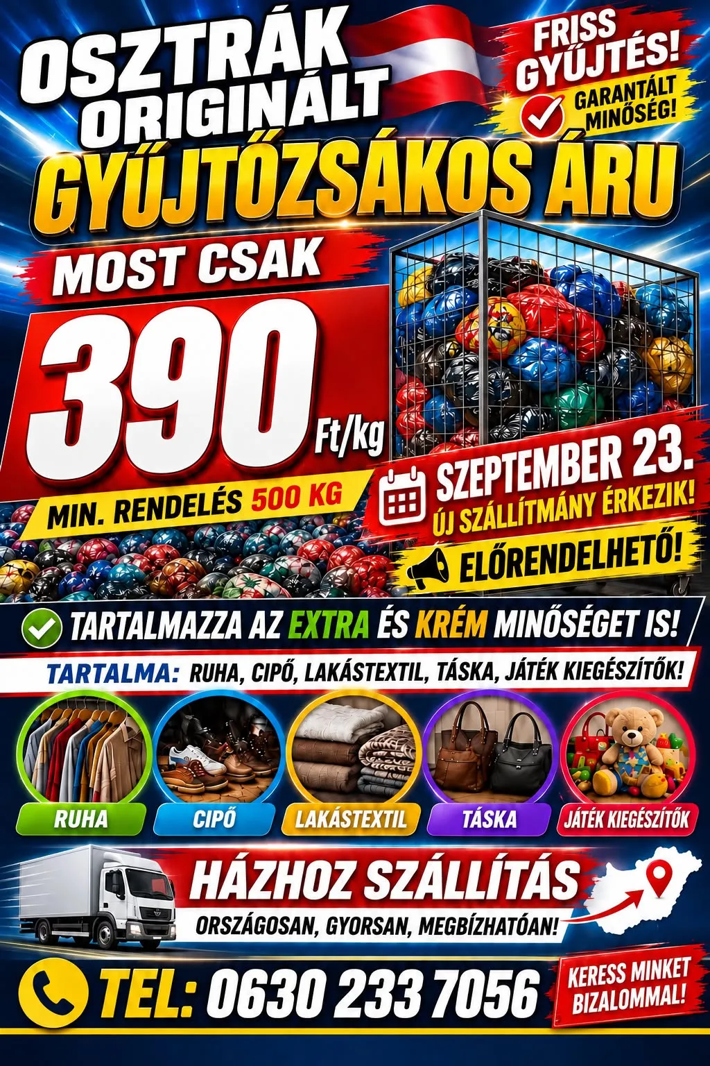 Originált gyűjtőzsákos áru
